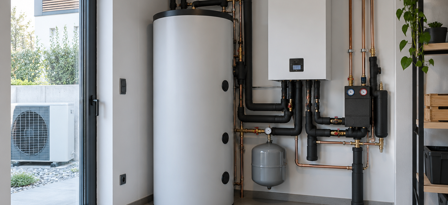 Moderne Wärmepumpe für energieeffizientes Heizen und nachhaltige Wärmeversorgung